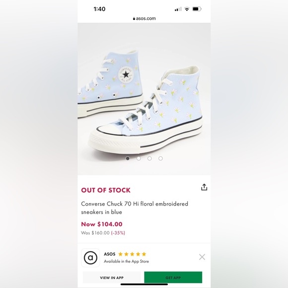 Converse | Shoes | Newneverworn Converse Chuck 7 Hi Floral Embroidered
